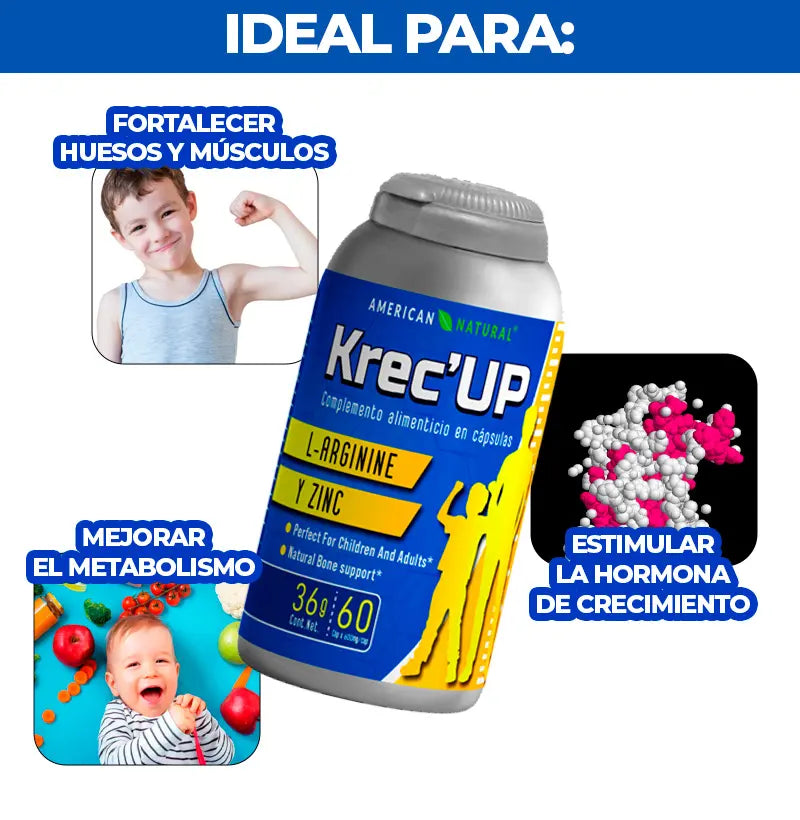 KREC UP - HORMONAS NATURALES  DE CRECIMIENTO PARA TUS HIJOS