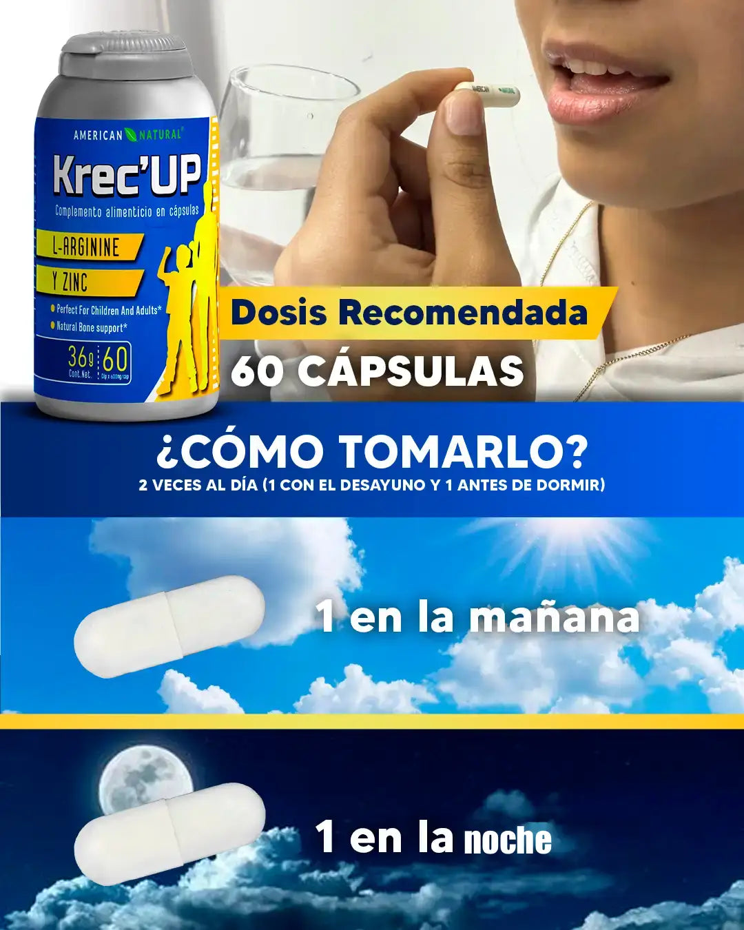KREC UP - HORMONAS NATURALES  DE CRECIMIENTO PARA TUS HIJOS