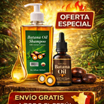 COMBO CAPILAR - ACEITE DE BATANA + SHAMPO DE BATANA | Tratamiento Completo Restauración Capilar ,100% natural