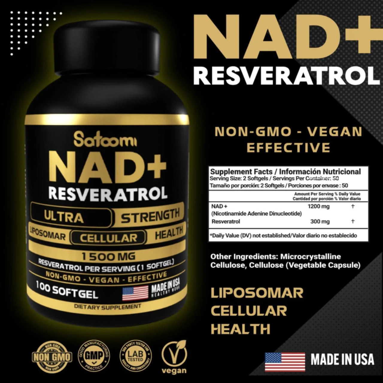 NAD + RESVERATROL 1500 MG