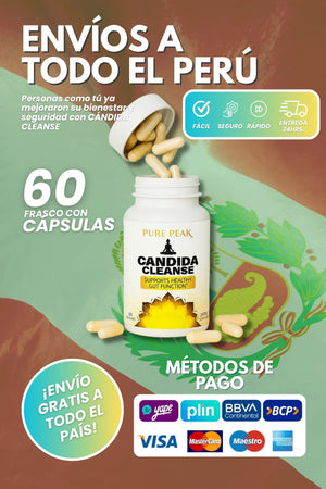CANDIDA CLEANSE SUPLEMENTO INTESTINAL 60 CÁPSULAS
